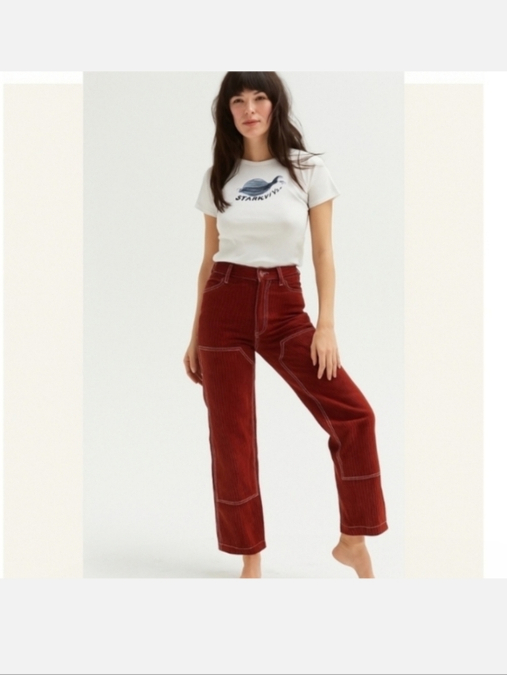 LYKKE WULLF WORKWEAR STRIPED JEANS